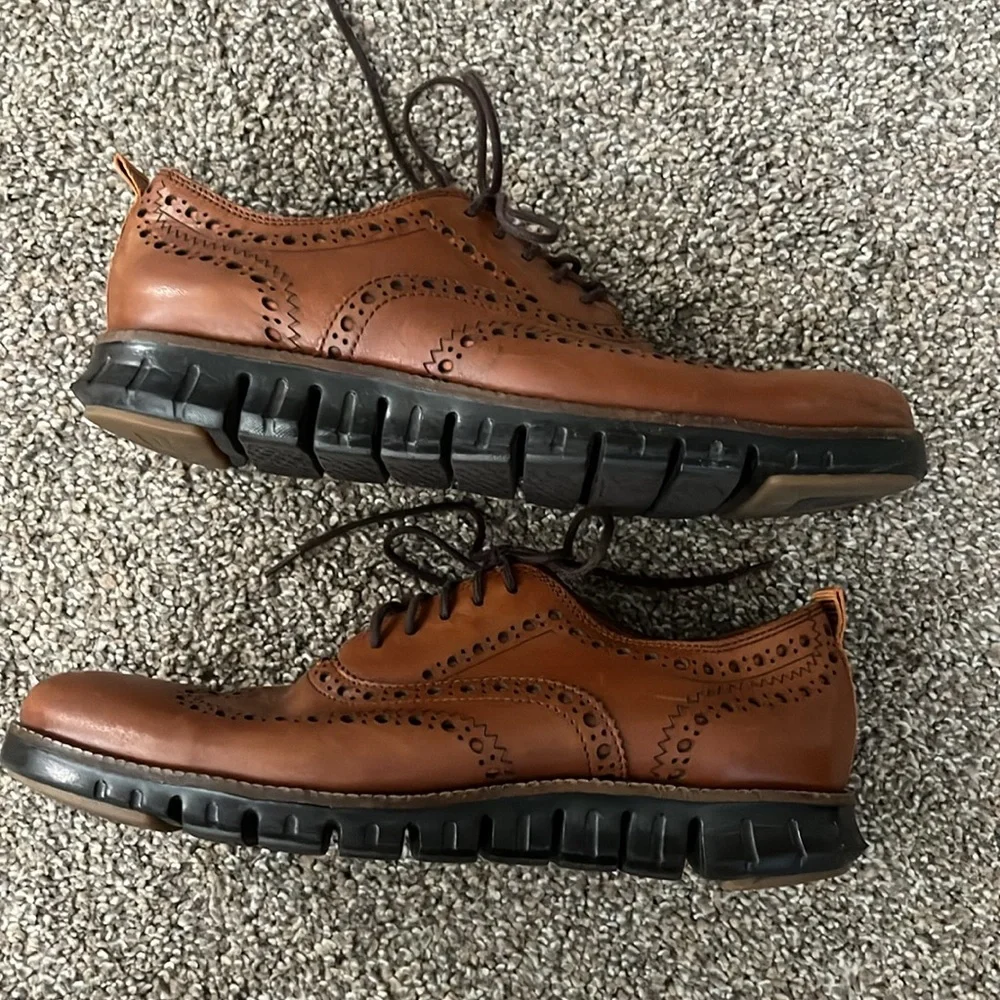 Cole Haan Zerogrand Leather Wingtip Derby Oxford Size 7 - Picture 8 of 12